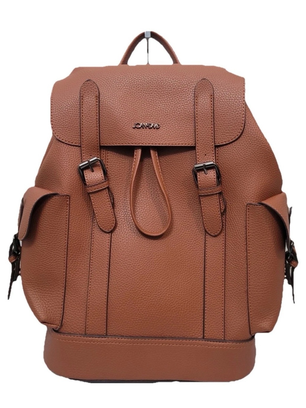 Joan & David Brown Backpack Laptop Bag Coated Faux Leather